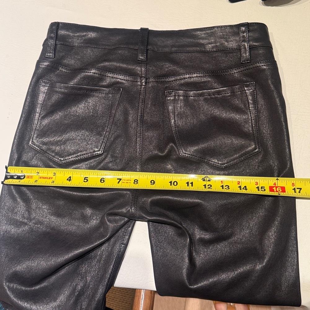 J Brand Black Leather L8001 Skinny Pants with ankle zip, Size 26 - Picture 6 of 15